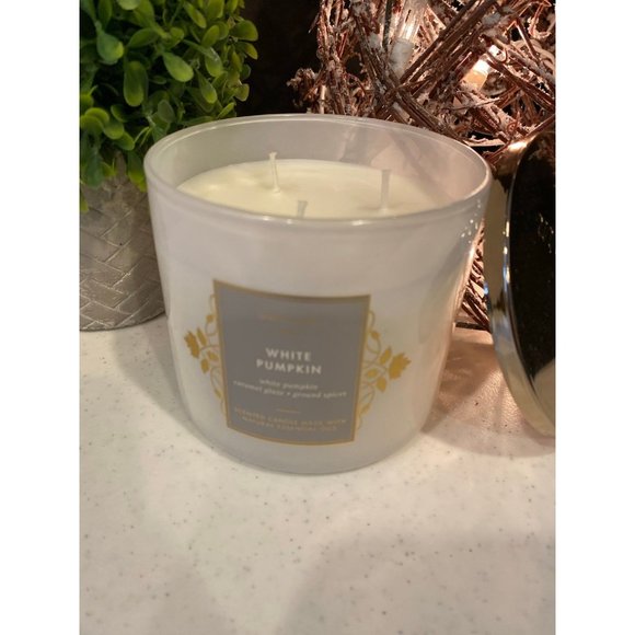 Bath & Body Works | Accents | Bath Body Works White Pumpkin 3 Wick Candle | Poshmark